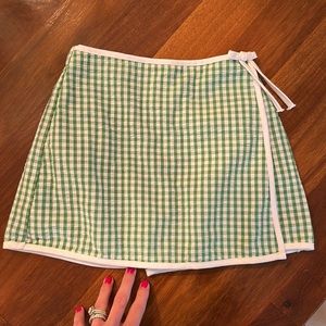 Little English Green & White Skort